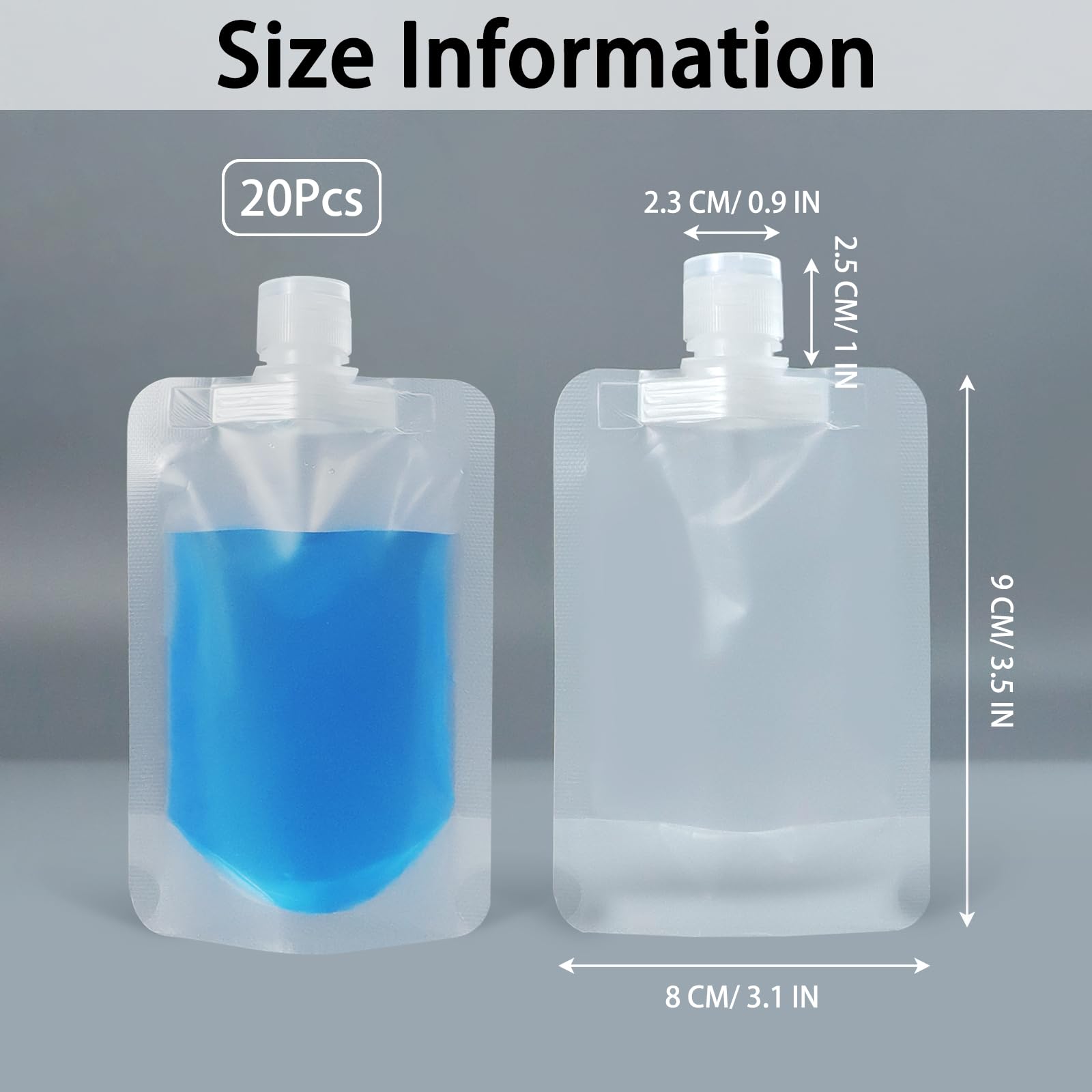 LIUCONGBD 20PCS 100ml Travel Bottles for Toiletries Portable Refillable Empty Travel Bottles - Image 2