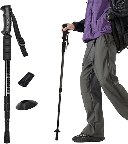 Miniatura 2 de Hiking Sticks, Anti-Shock Telescopic Trekking Poles, Lightweight, Non-Slip, Steady & Sturdy Aluminum Alloy Hiking Pole for Trekking or Walking