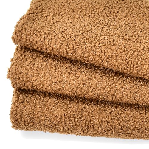 Surf turtle Faux Fur Fabric,Teddy Bears Fabric-Soft Craft Material for DIY Crafts,Throw Pillow,Projects, Sewing 36'x63'(Light Brown, 1 Yard)