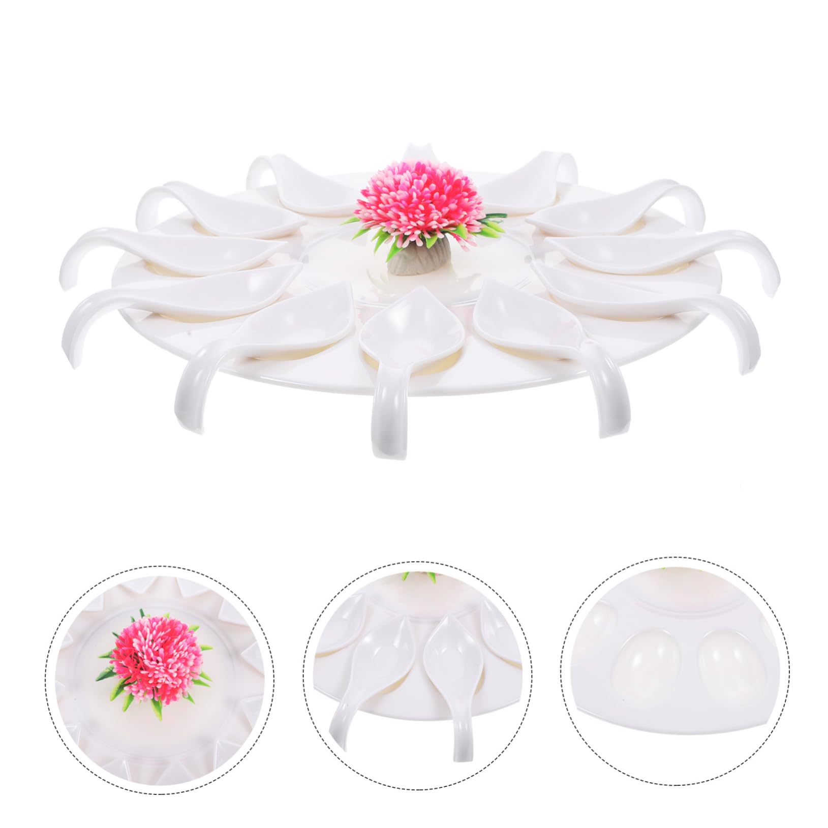 OSALADI Snail Plate Deviled Egg Holder Meatball Serving Dish Seafood Serving Platter Escargot Dish Deviled Egg Containers Appetizer Serving Plates Snail Dish Dog Kitchen Dishes Plastic