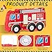 Fire Truck Piñata with Hanging Loop Blindfold Bat and Confetti Filler for Kids Boys Firefighter Firetruck Theme Birthday Party Decorations Supplies, 16.14 x 8.9 x 3.15 Inches