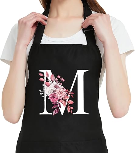 Miniatura 17 de Delantales Personalizados para Mujeres con Bolsillos, Lindos Delantales para Mujeres Chef de Repostería, Regalos de Cocina para el Cumpleaños de Mamá