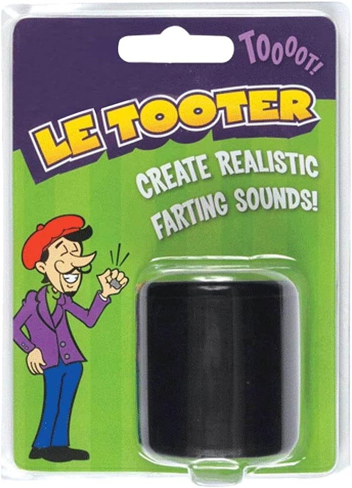 CRTEPST Pooter Fart Machine Toy Rubber Le Tooter Create Farting Natural Sound Best Novelty Gag Gifts Joke Children's Day Party Toy(Black)