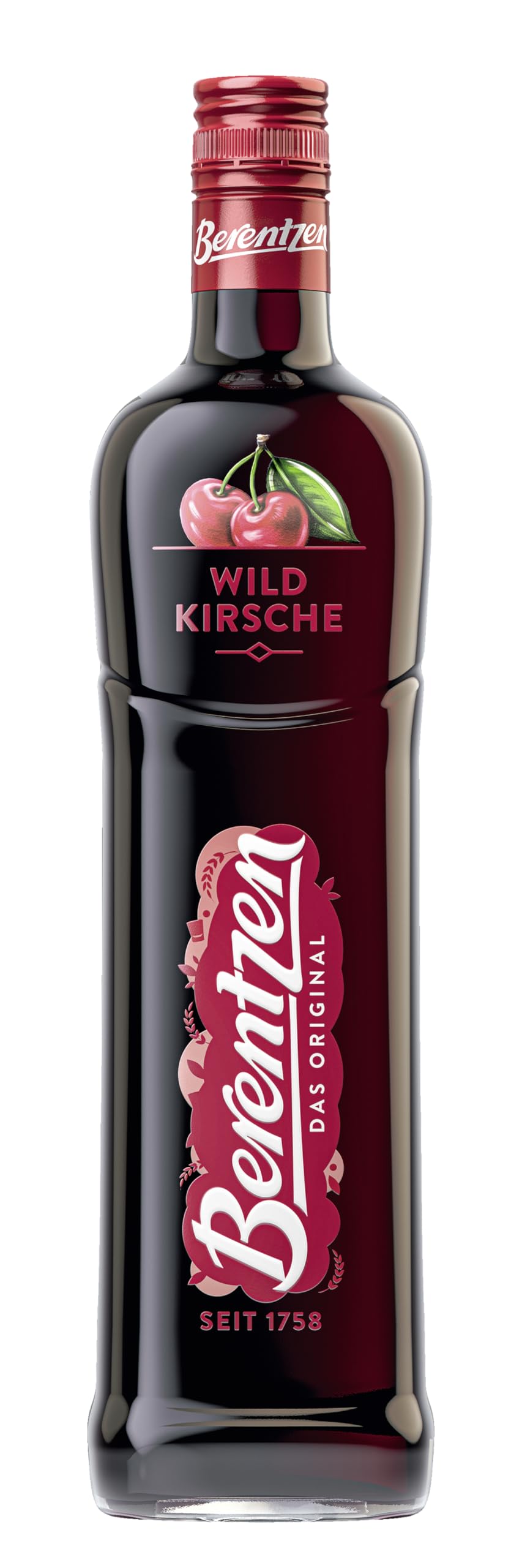 Berentzen | Wildkirsche | Reinste Destillate, vereint mit dem Geschmack von fruchtigen Kirschen | Köstlich pur, auf Eis oder in Drinks | 0,7L | 16% Vol.