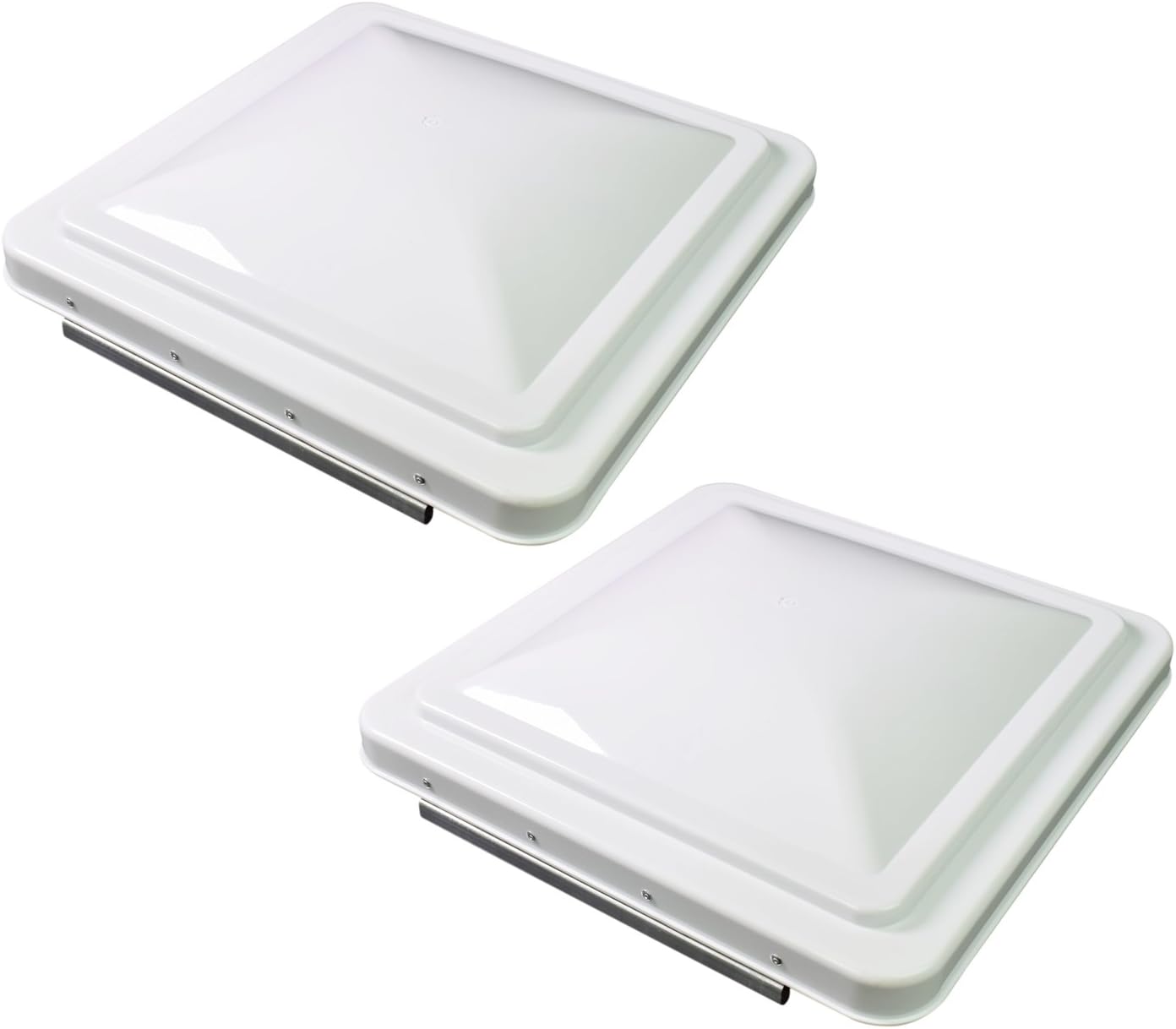 2 Packs 14 Inch RV Roof Vent Cover Universal Replacement Vent Lid White for Camper Trailer Motorhome (White 2-Pack)
