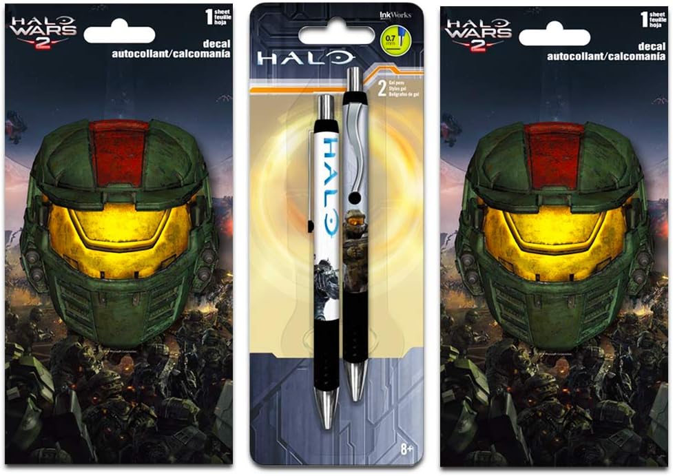 InkWorks Halo Pens Set with Decal Stickers (Halo Game Merchandise)