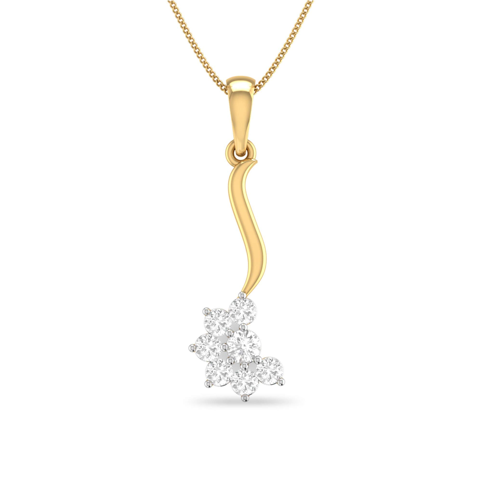 pc jeweller Yellow Gold and Solitaire Pendant for Women-picture-31