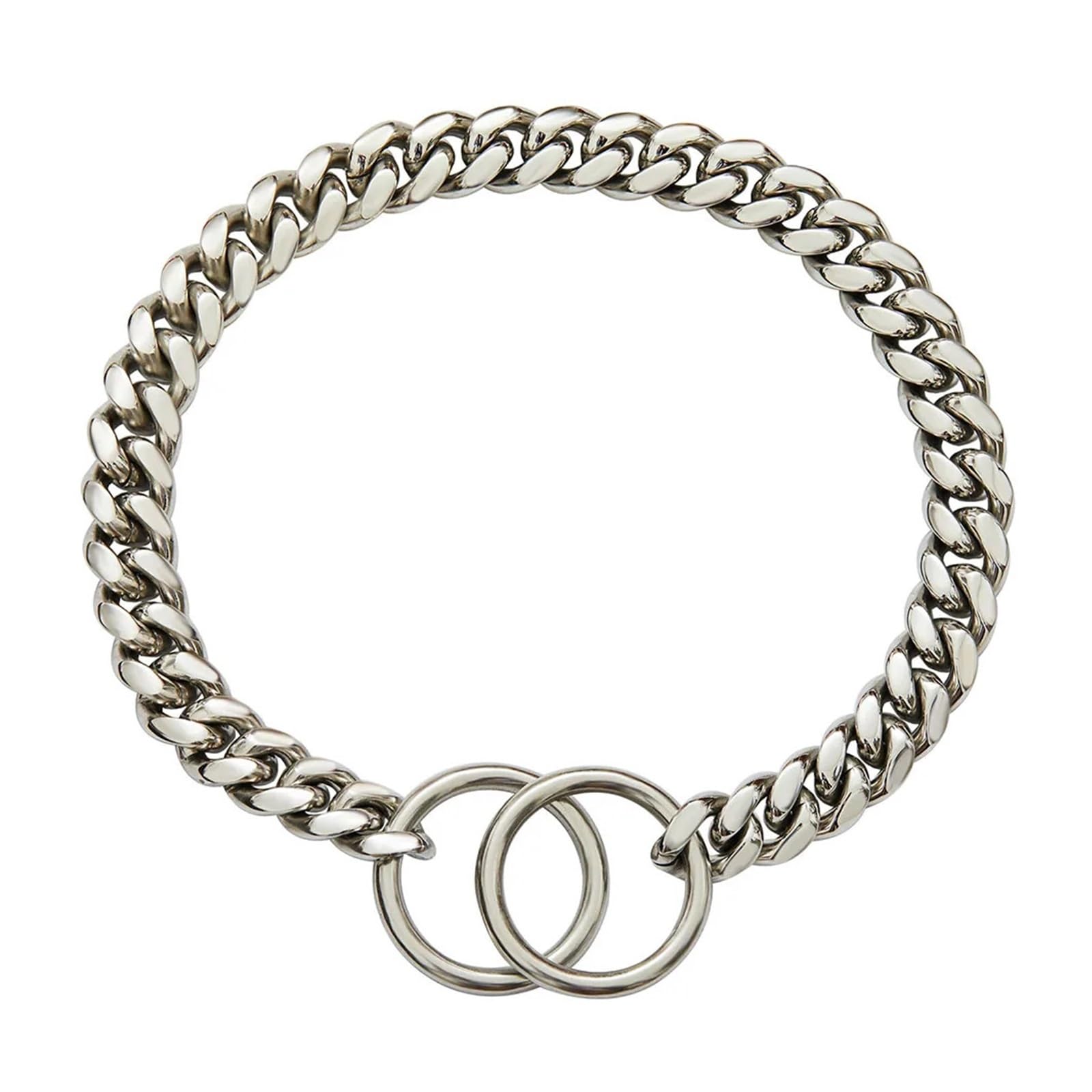 choker Łańcuch obroża dla psa 18-karatowe złoto kubański łańcuszek ogniwowy metalowe ogniwa ze stali nierdzewnej 10MM wytrzymały i wytrzymały łańcuszek do chodzenia obroża dla psów Akcesoria dla zwier