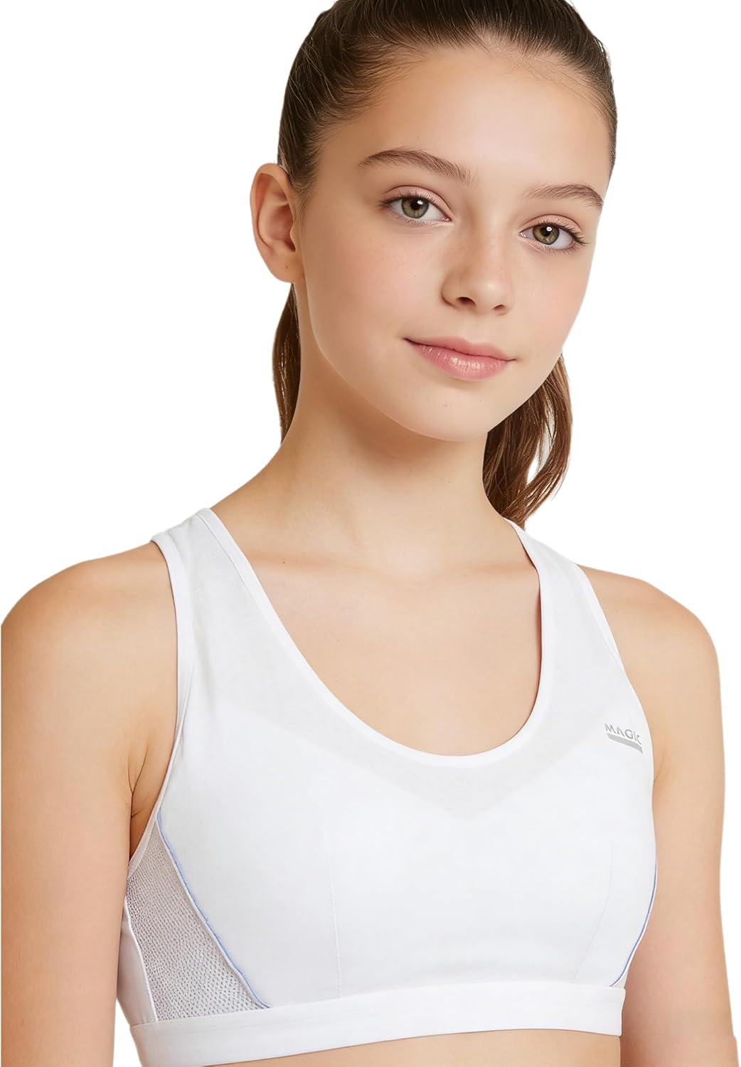 TiaoBug Padded Cup Wireless Sports Bra for Girls High Support Athletic Vest Workout Yoga Exercise Tank Top