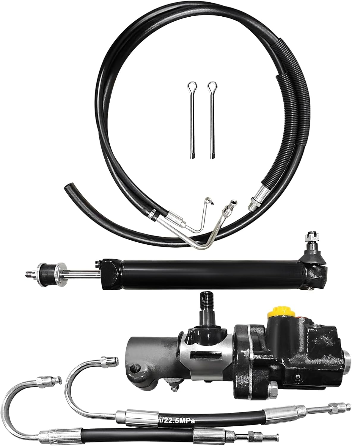 PS1A-PSV2-PSHKIT5 Power Steering Cylinder Valve Hose Kit Fits for Chevy Impala/Bel Air ‎1960-1964 3.8L 3.9L 4.3L 4.6L 5.3L 5.7L 6.7L 7.0L