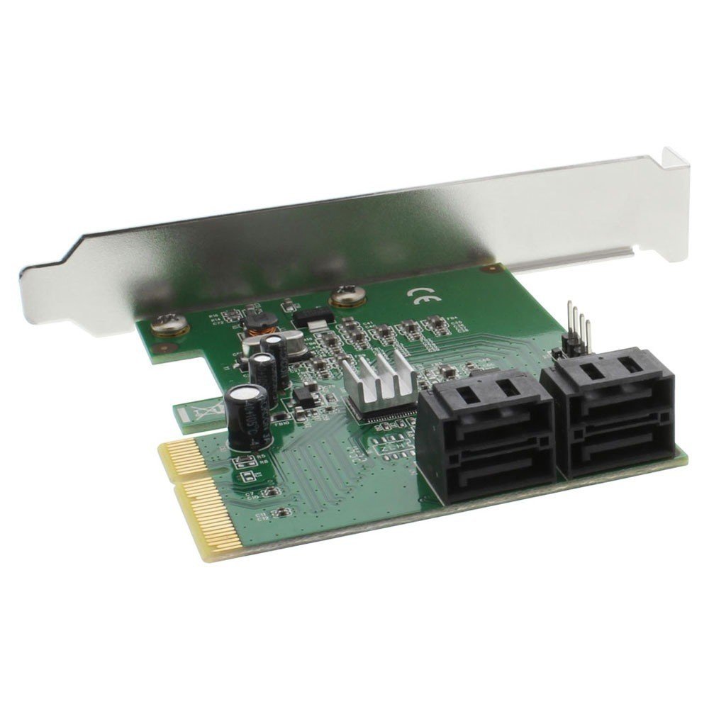 InLine 76617D karta interfejsu, 4x SATA 6 Gb/s, z 4x SATA, RAID 0,1,10, JBOD, PCIe 2.0 (PCI-Express)