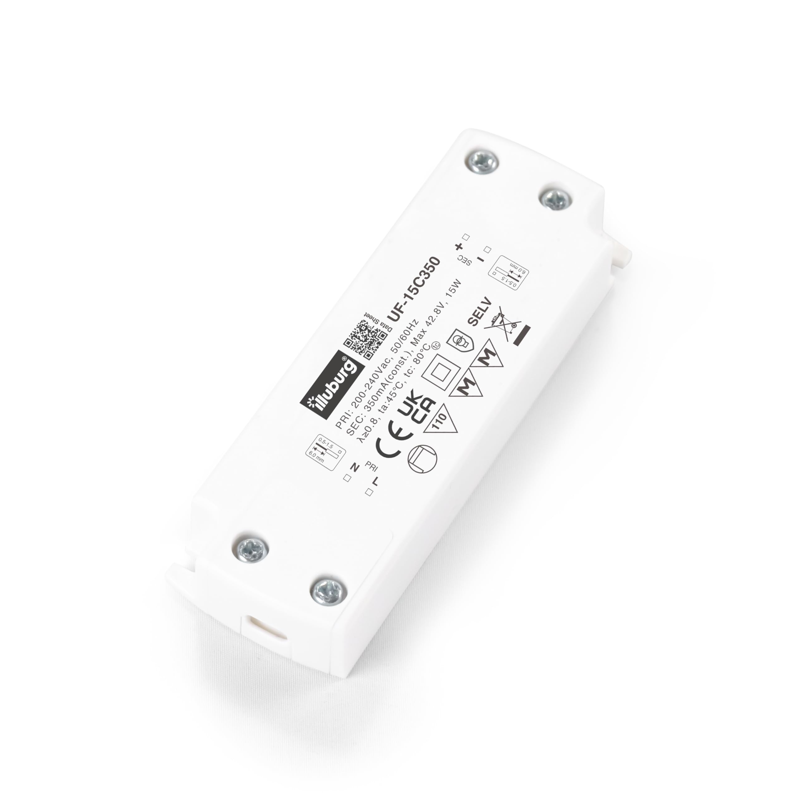 Transformador LED 300mA - 350mA Corriente Constante 7,5W - 15W Extraplano Sin Parpadeo Alimentador Fuente de Alimentación