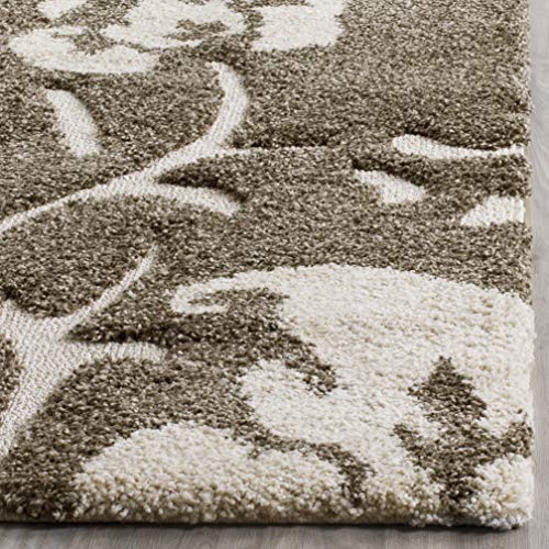 Tapete Redondo Florida Shag 6'7" Smoke/Beige miniatura 5