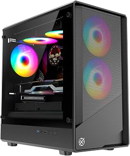 Gabinete Gamer Kalkan Joturn Pro Preto Micro-ATX Sem Fans Janela Lateral em Vidro Temperado USB 3.0 Painel Frontal Mesh KLK00077