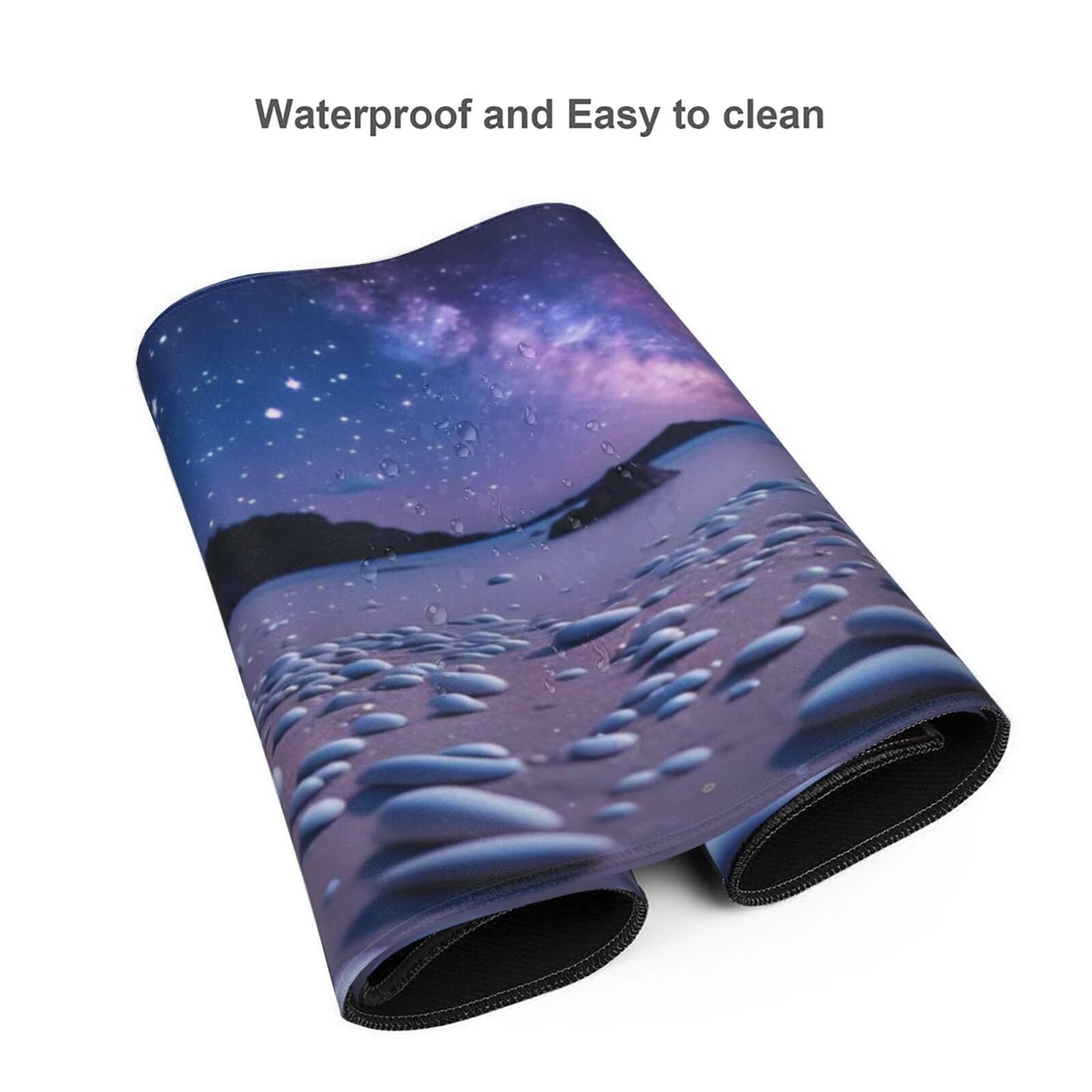 Podkładka pod mysz gwiaździste niebo XXL podkładka pod mysz 1200 x 400 mm, duża podkładka pod mysz na biurko dla graczy plaża podkładka pod mysz Pad, z antypoślizgową gumową powierzchnią, Podkładka