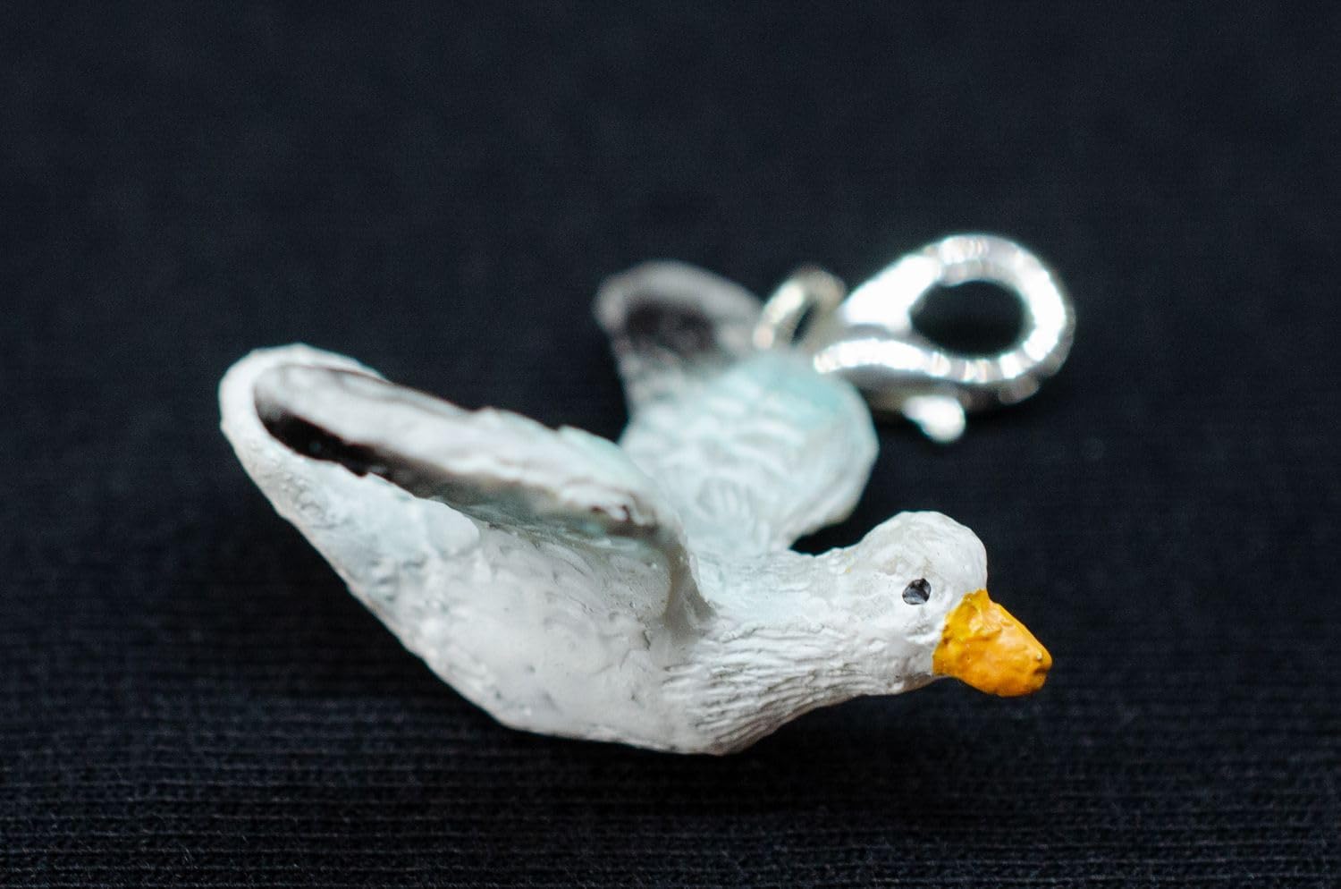 Miniblings Seagulls Charm Zipper Pendant Seagull Corsica Bird Birds Summer 3D - Handmade Fashion Jewelry - Zipper Pendant