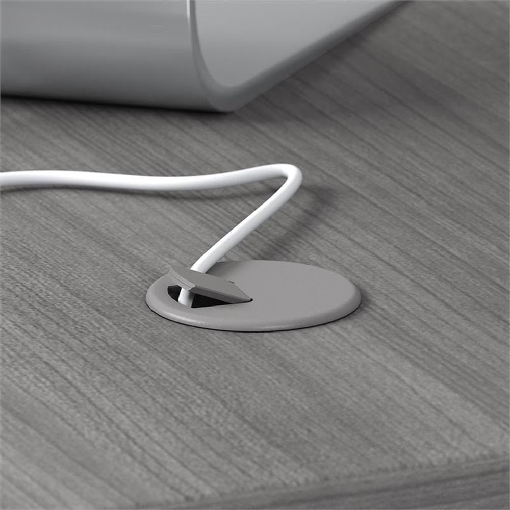 Scranton & Co Contemporary Engineered Wood Computer Desk, 60"x30", Platinum Gray Finish, Durable Thermally Fused Laminate, Cable Management, Clean Lines, Professional Office Desk for Workspace Use