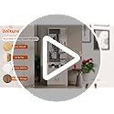 Image of Bniture Engineered Wood Dressing Table Mirror with 1-Drawer, Bangle Holder & Hooks | Vanity Mirror with Shelf (Giant Wood & Frosty White)