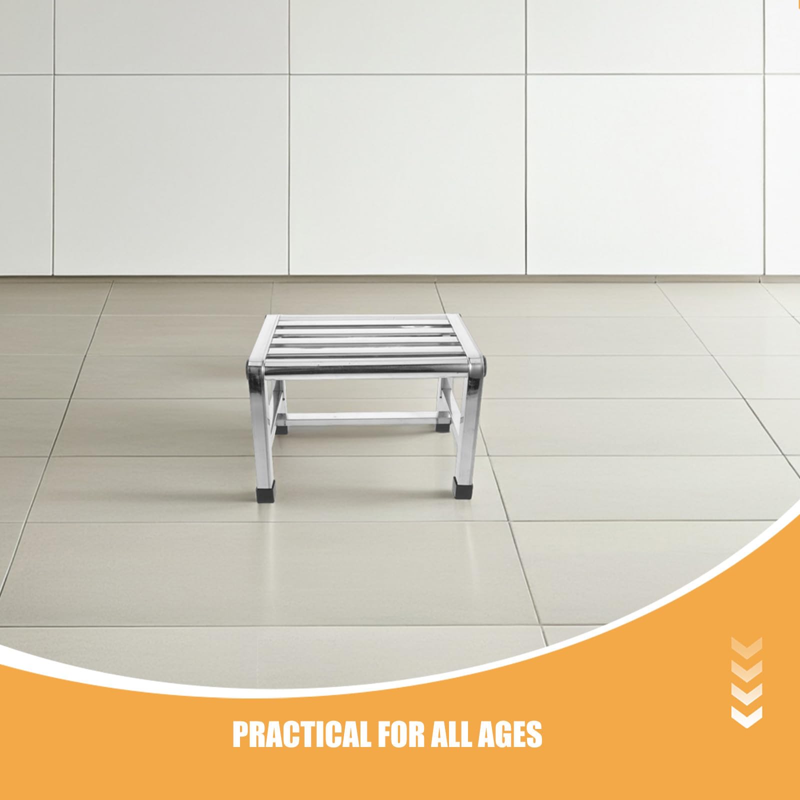 DOITOOL Taburete de Ducha Diseño Compacto y Hueco de Acero Inoxidable Resistente al Agua Banco para Baño Adecuado Personas Mayores Hogar