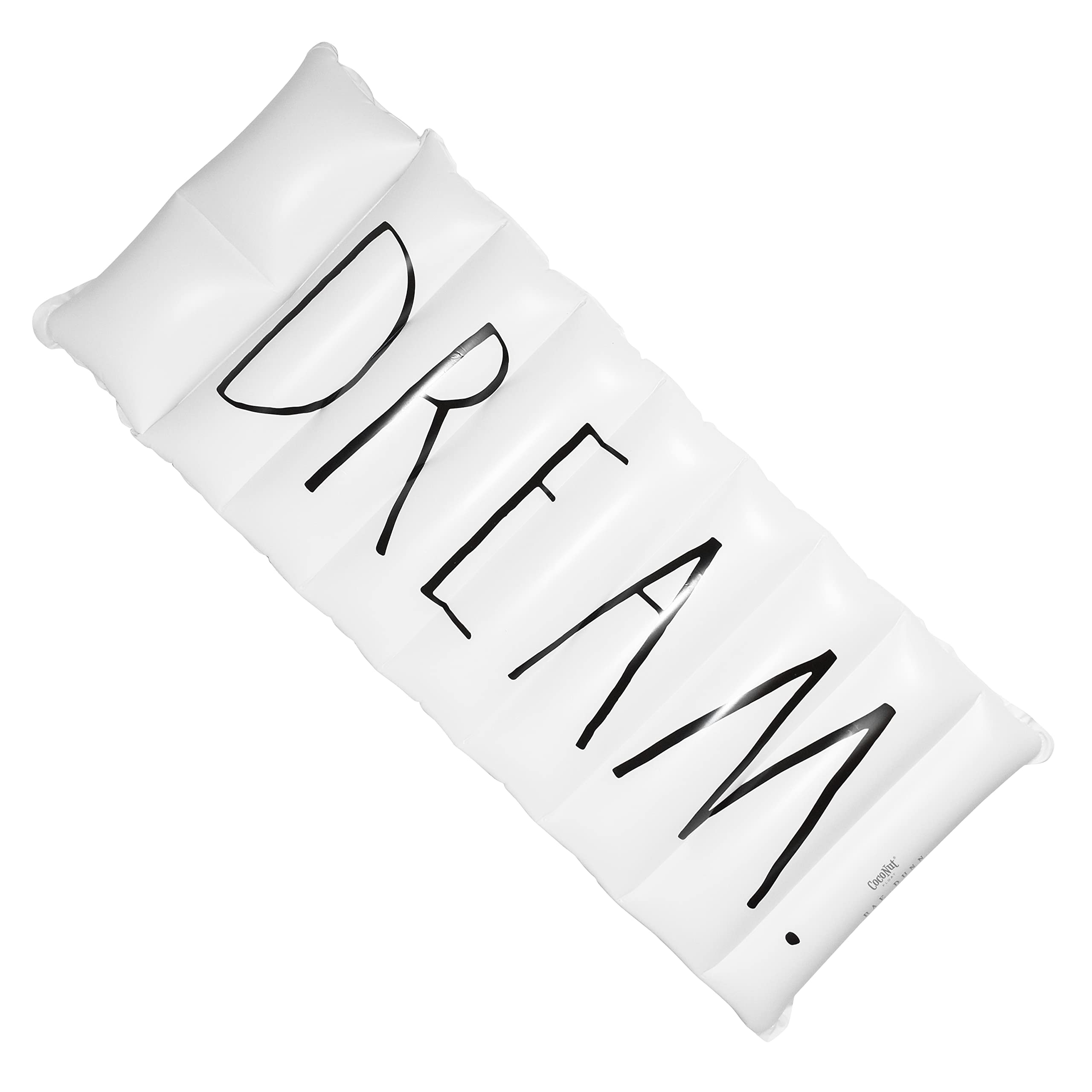 Rae Dunn x CocoNut Float Deluxe Lounger Float - New! Adult Size Multi-Purpose Inflatable Drifter & Lounger - Versatile Ride-On Raft for Summer & Swim Parties