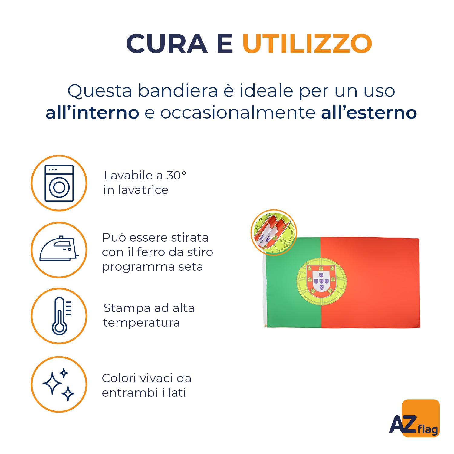 AZ FLAG Bandiera Portogallo 150 x 90 cm - Bandiera Portoghese 90 x 150 cm