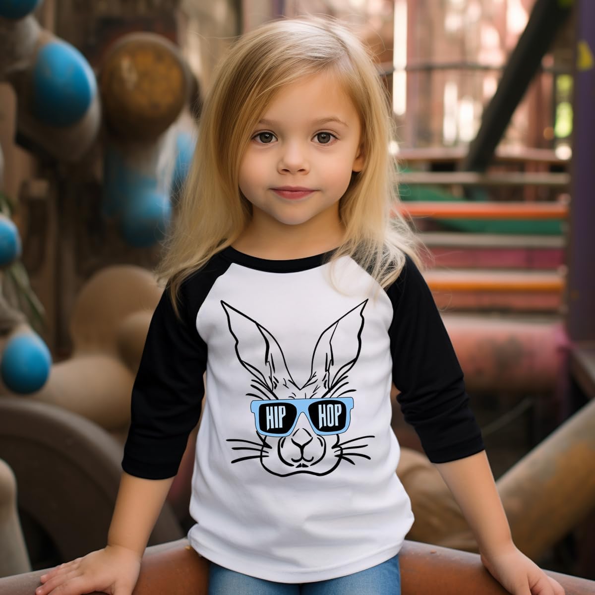 Toddler Easter Shirt 3/4 Sleeve Raglan Easter Clothes for Kids One Cool Peep Easter Clothes for Boys Girl 2-7 Years - Image 2