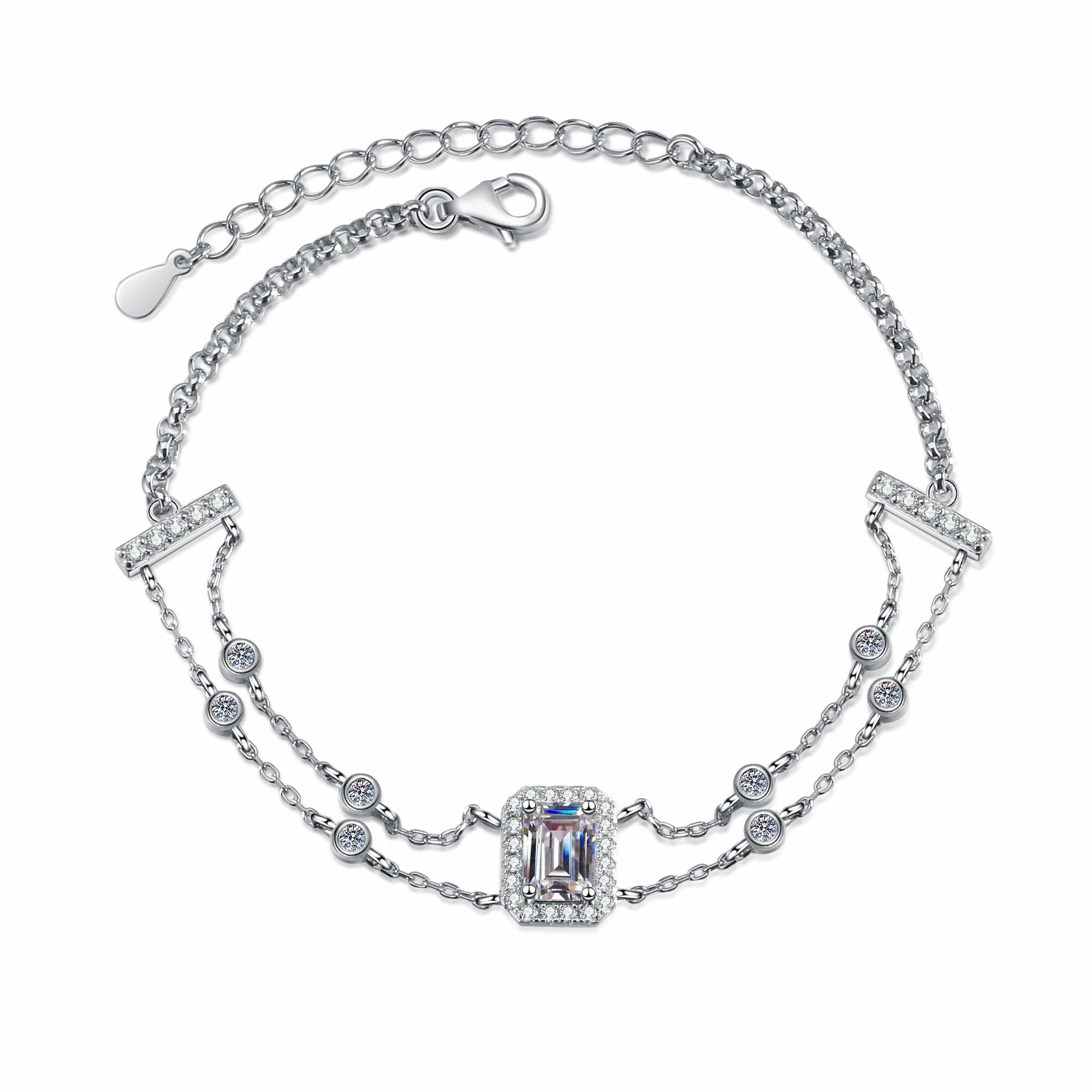 Bracelet Moissanite StarGems ajustable, le cadeau d'anniversaire idéal pour elle