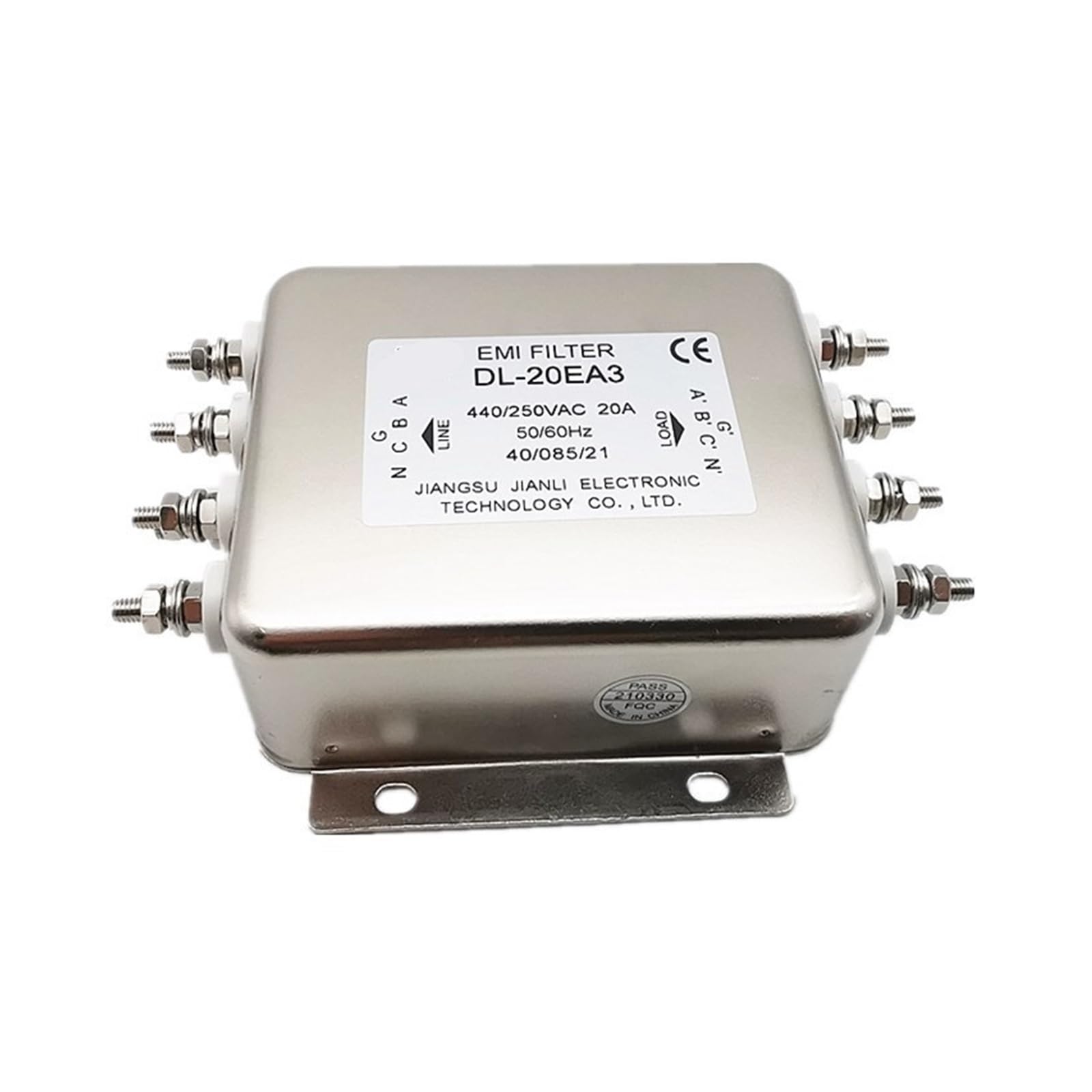 1 PCS Power Filter DL-50EA3 50A DL-10T1DL-30EA3DL-10DZ2 DL-20D1(DL -20EA3 Three Phase Four Wire 20A)