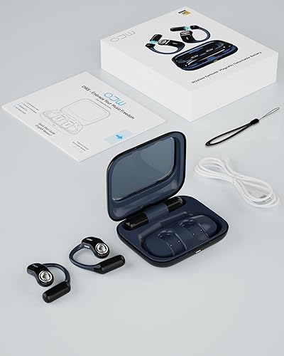 Miniatura 9 de OJW Auriculares de oreja abierta, auriculares de alimentación ilimitada con funda y batería reemplazable, auriculares inalámbricos OWS Bluetooth 5.4