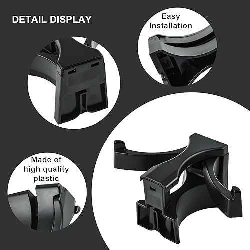 Miniatura 6 de Compatible para consola central portavasos inserto Toyota 2008-2017 Sequoia 2005-2015 Tacoma 55604-04010 negro