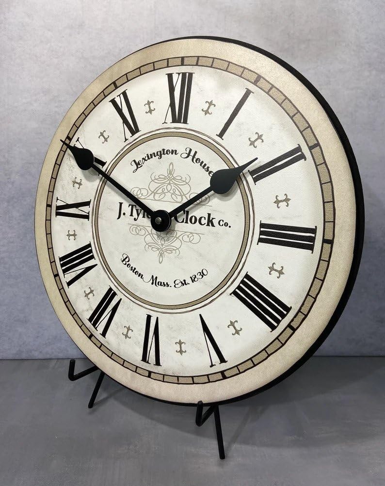 Vermont White Wall Clock | Ultra Quiet Quartz Mechanism | Hand Made in USA Beautiful Crisp Lasting Color | Comes in 8 Sizes | 12-Inch