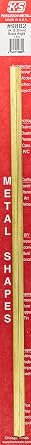 K&S Precision Metals Brass Angle 9882 0.014" Wall x 1/4" Leg Length x 12" Long Furniture, DIY Projects, Decor, Made in USA, 1 Piece