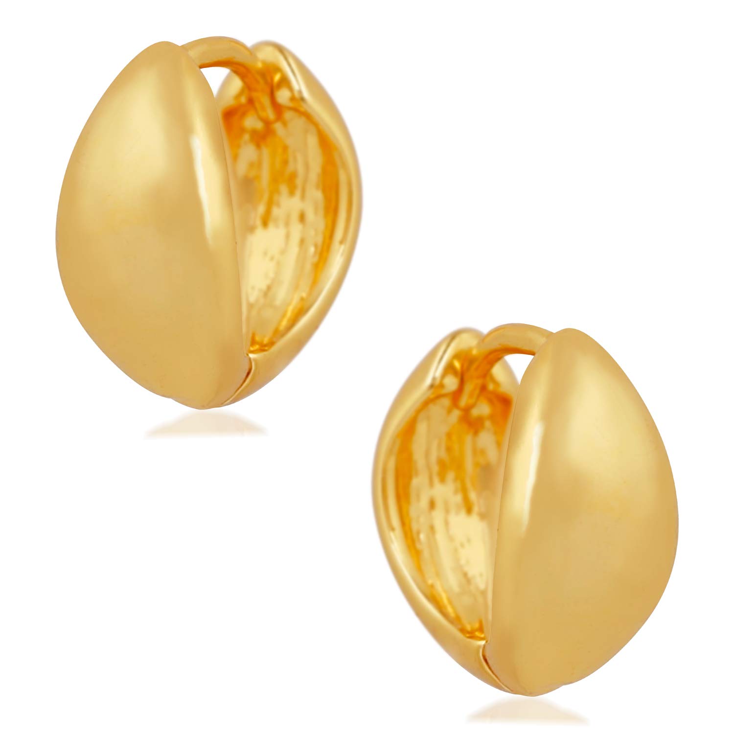 MahiHoop Earrings for Women (Golden) (ER1109626G), Brass