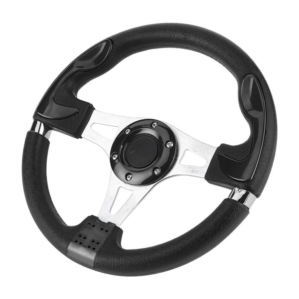 Volante da Corsa, Volante Sportivo per Auto da 320 Mm/12,5 Pollici con Pulsante Clacson Parti Modificate Automatiche Universali(Nero)