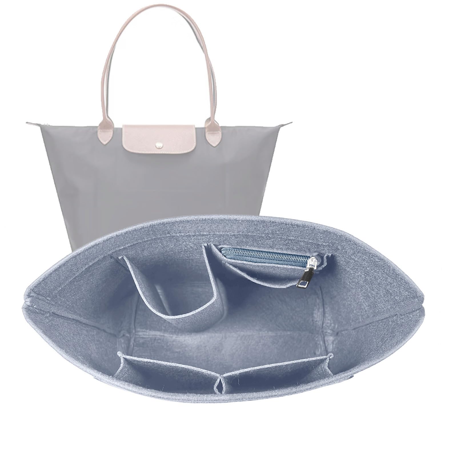 Organiseur sac Longchamp Pliage L beige anti-sacs en bazar