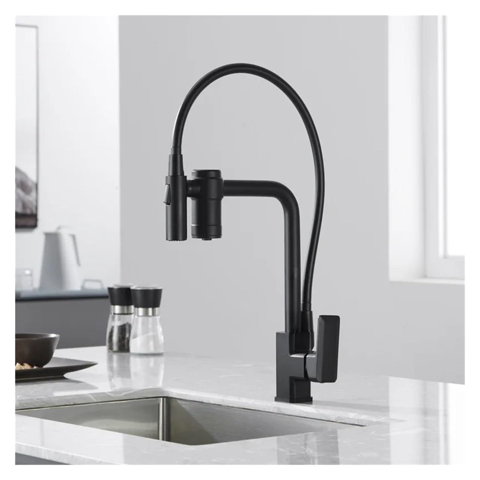 Wiquybml Onecolor 3 In 1 Copper Faucet With Water Purification And Hot/Cold Filtration System For Kitchen Sink
