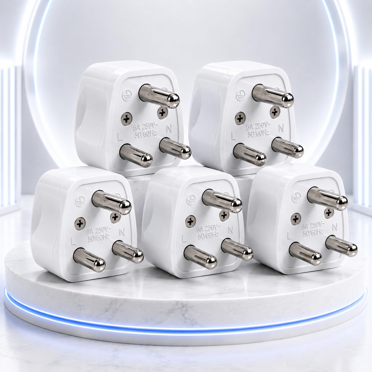 Type G UK Plug Adapter | India to UK Travel Adapter for England, Dubai, UAE, Singapore & Hong Kong | Universal Socket | Heavy Brass Pins | Fire Resistant Body | 13A 250V | Pack of 5-image-48