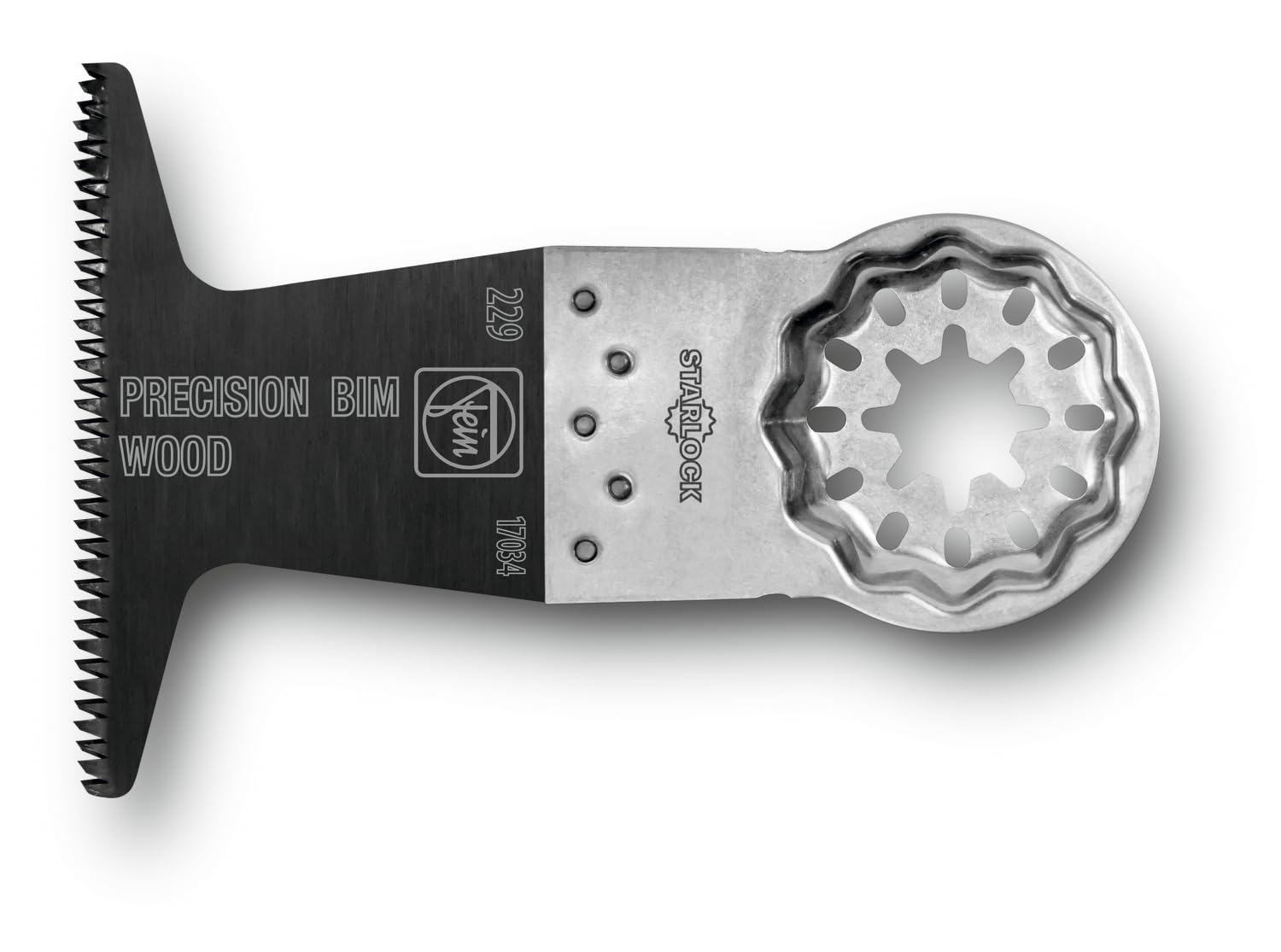 FEIN BIM E-Cut Precision Cutting Blade, Pack of 1 pcs., Width 65 mm, Length 50 mm, Starlock Attachment, Bimetal Saw Blade with Japanese Teeth in Two Rows