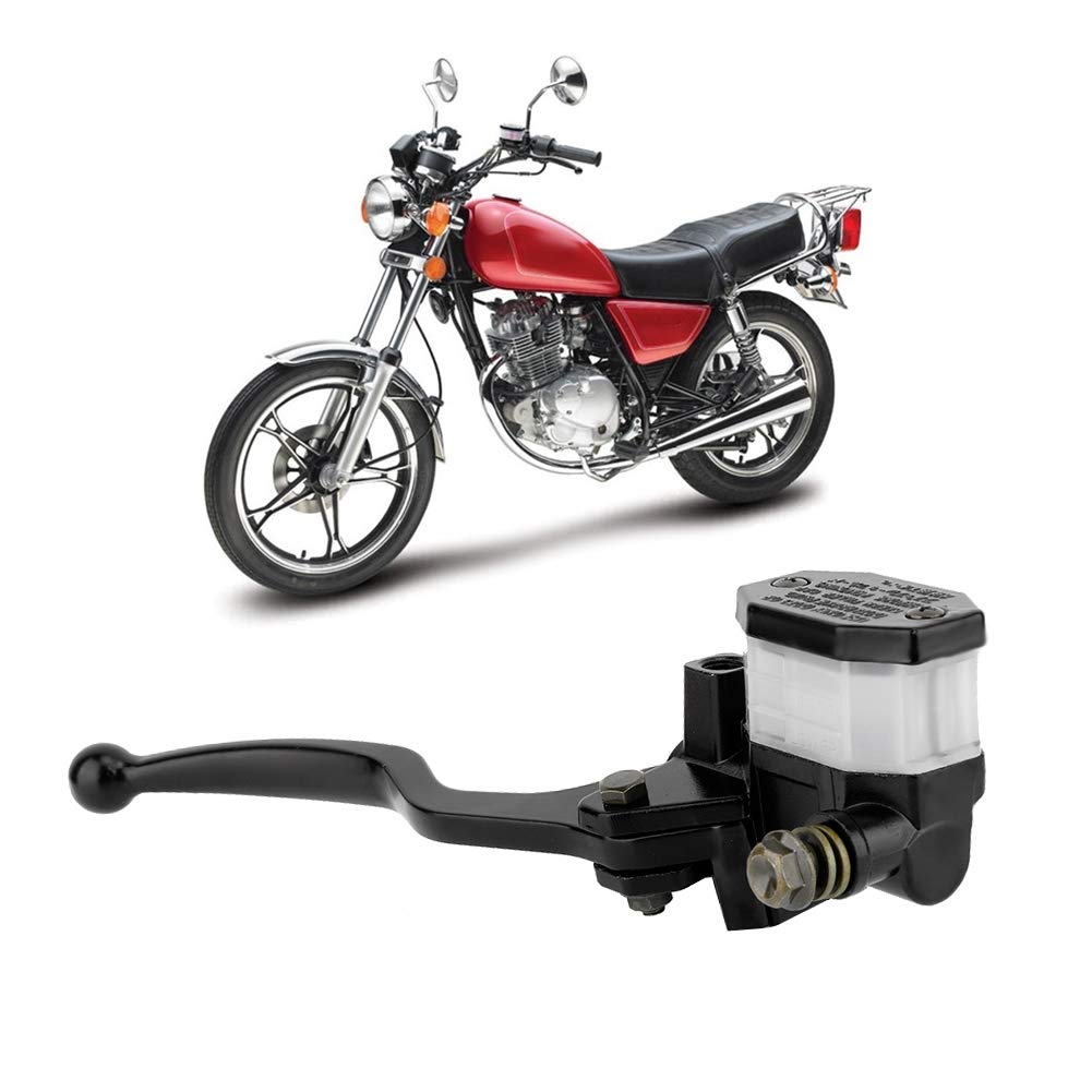 Levier de Maître-Cylindre de Frein Droit pour GS125 GN125 GN250 GS250,Alliage d'Aluminium Résistant à la, Installation Rapide Sans Outils, Compatible avec les Systèmes de