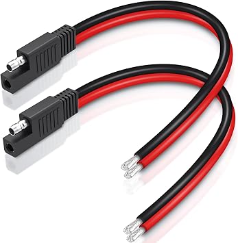 ELECTOP 10AWG SAE Connector Extension Cable, Quick Disconnect Plug - Automotive & Solar Panel Cable Wire 2 Pack
