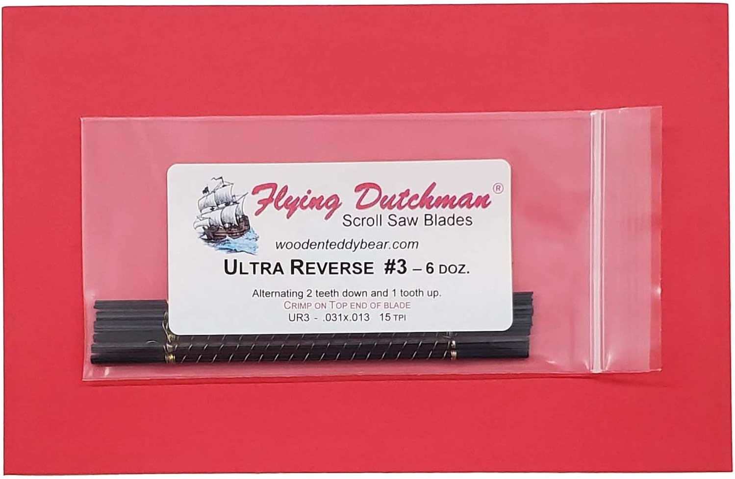 Flying Dutchman Ultra Reverse #3 Six Dozen Pinless Scroll Saw Blade Pack