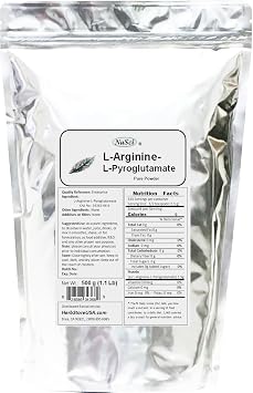 L-Arginine L-Pyroglutamate Powder 500g 1.1 lb, 17.6 oz Pure Memory Aid