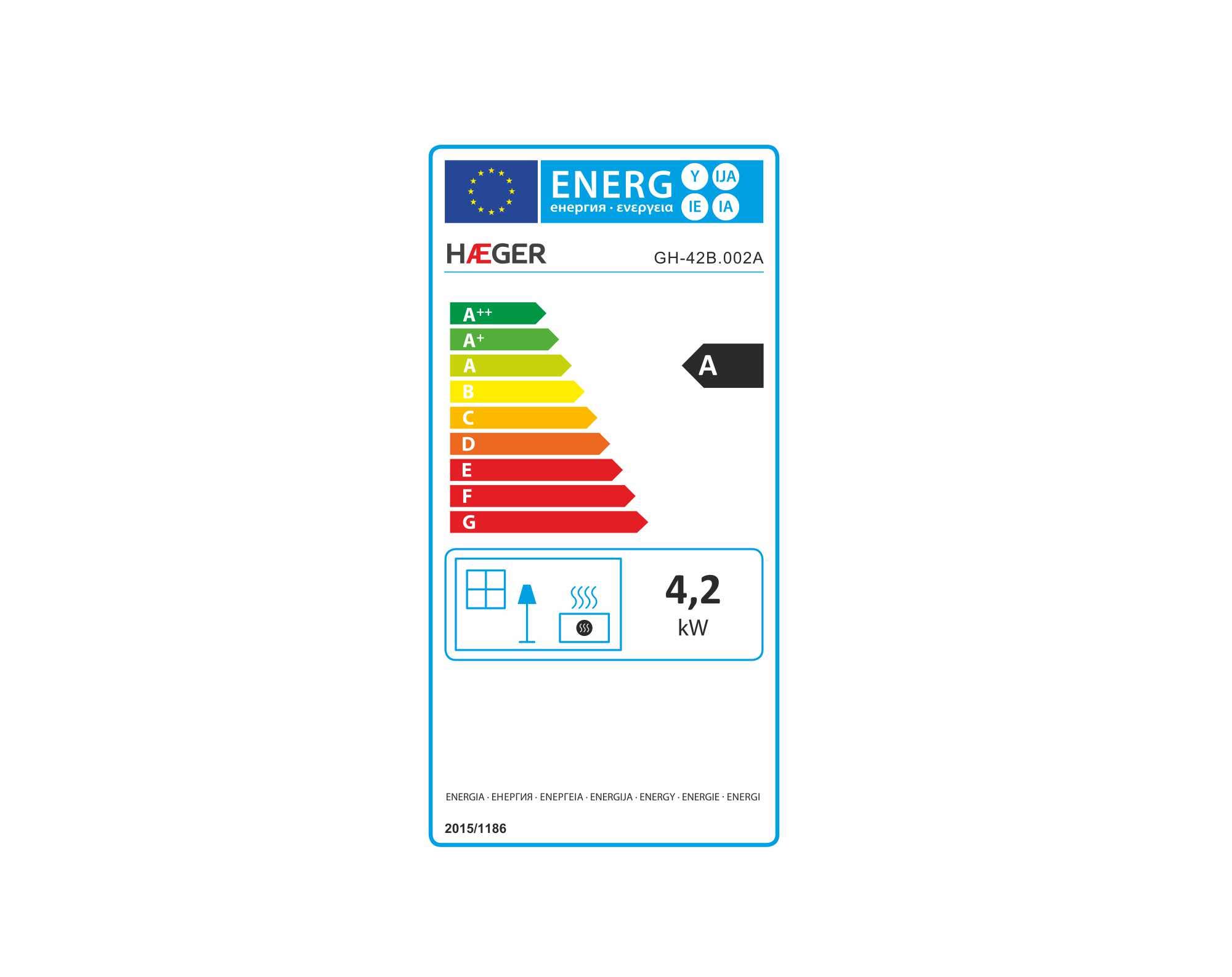 HAEGER Premium Warm - Estufa de Gas Butano y Propano, Cerámica, 4200W, 3 Niveles de potencia, Triple sistema de seguridad