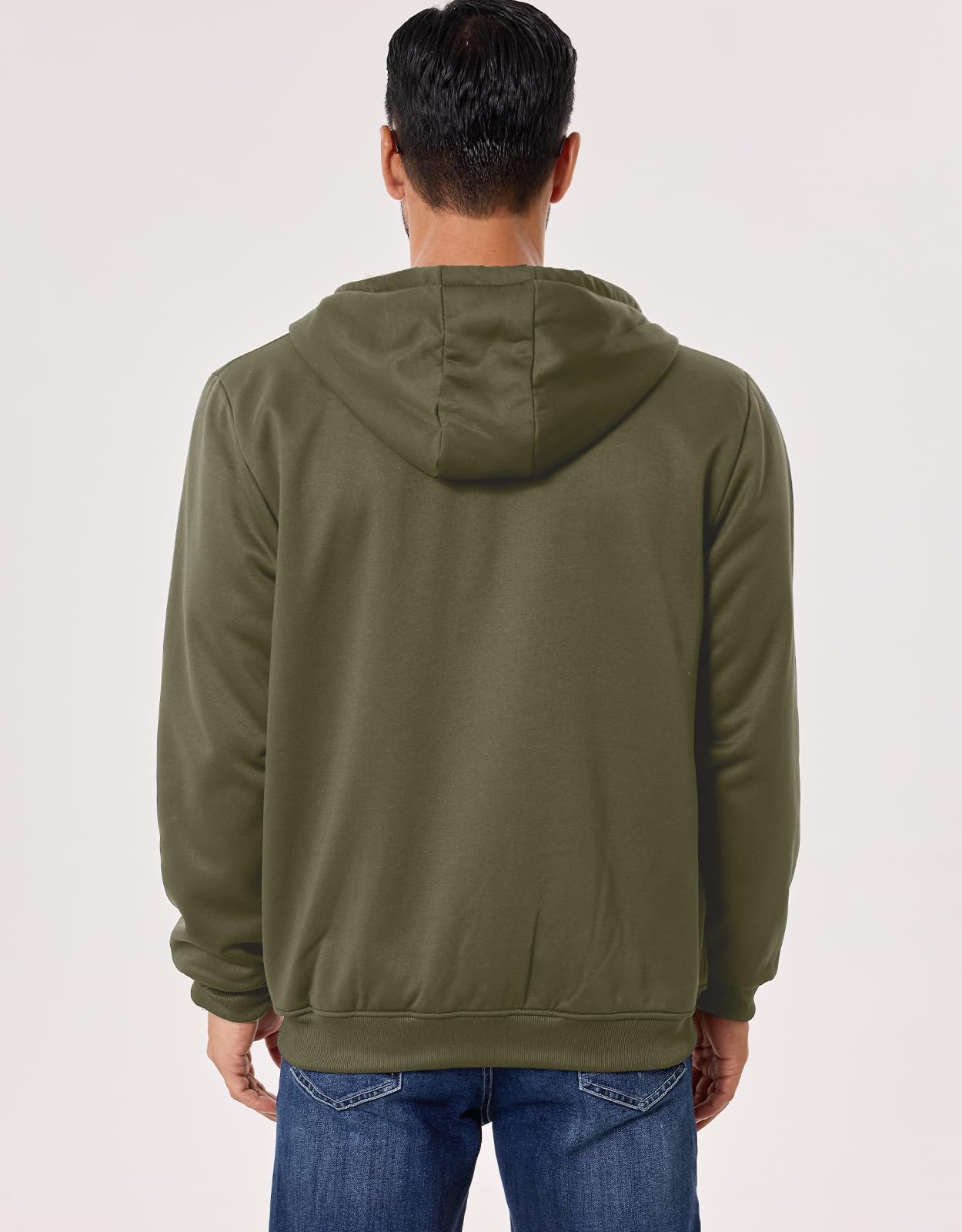 Felpa Giacca in Pile Foderata Uomo con Cappuccio Tasche Zip | Giubbotto Invernale Termico, Sportiva Classic Giacche Calda, Palestra Felpati Trekking
