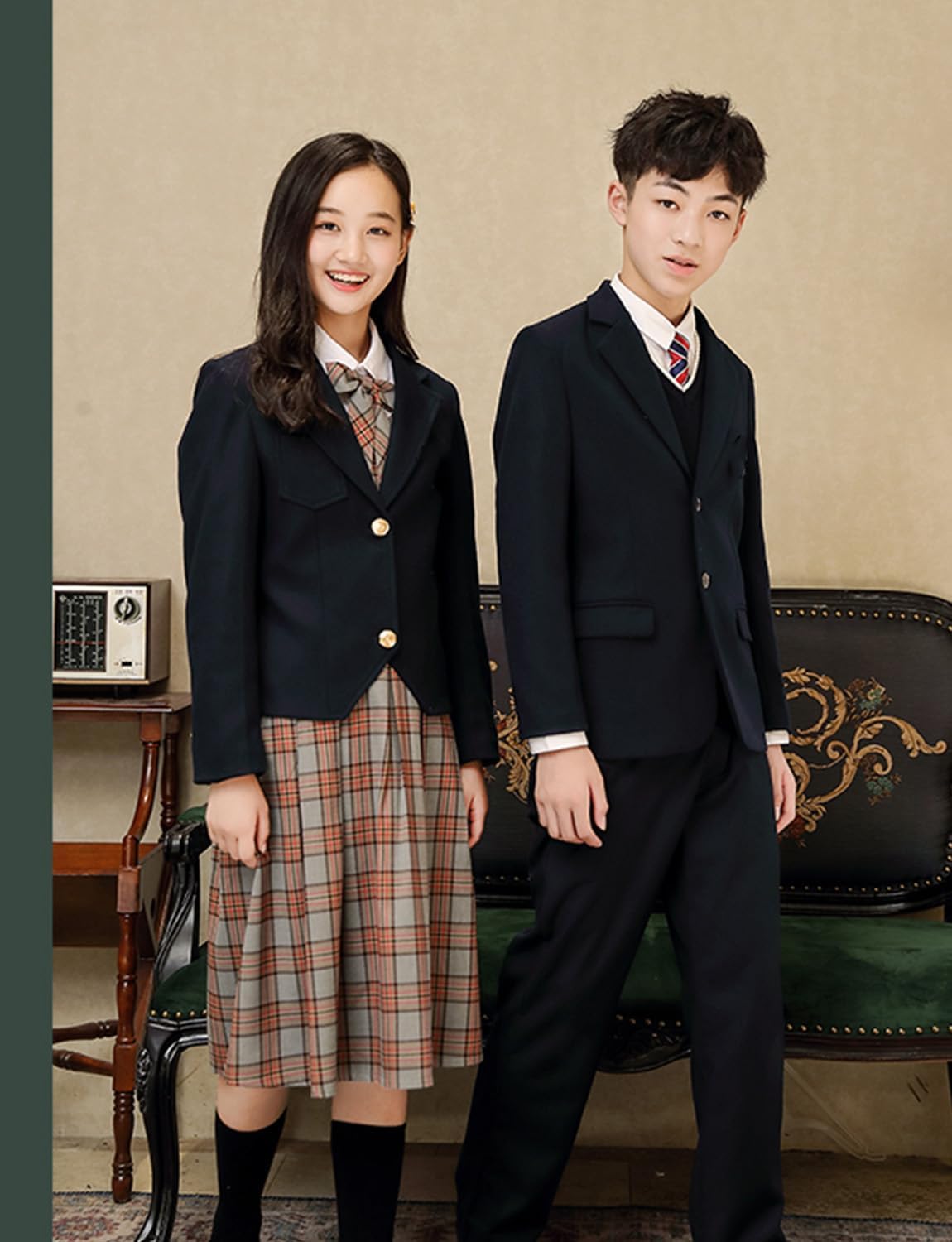 Boy's Notch Lapel Suit 2-Piece Set Single Breasted Button Jacket Pants Daily/Leisure