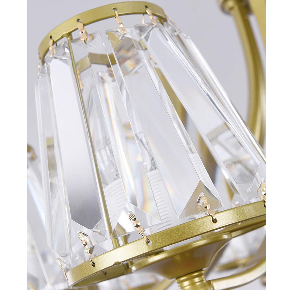 ZXFNVXC Elegant Crystal Chandelier, Luxury Crystal Hanging Lamp