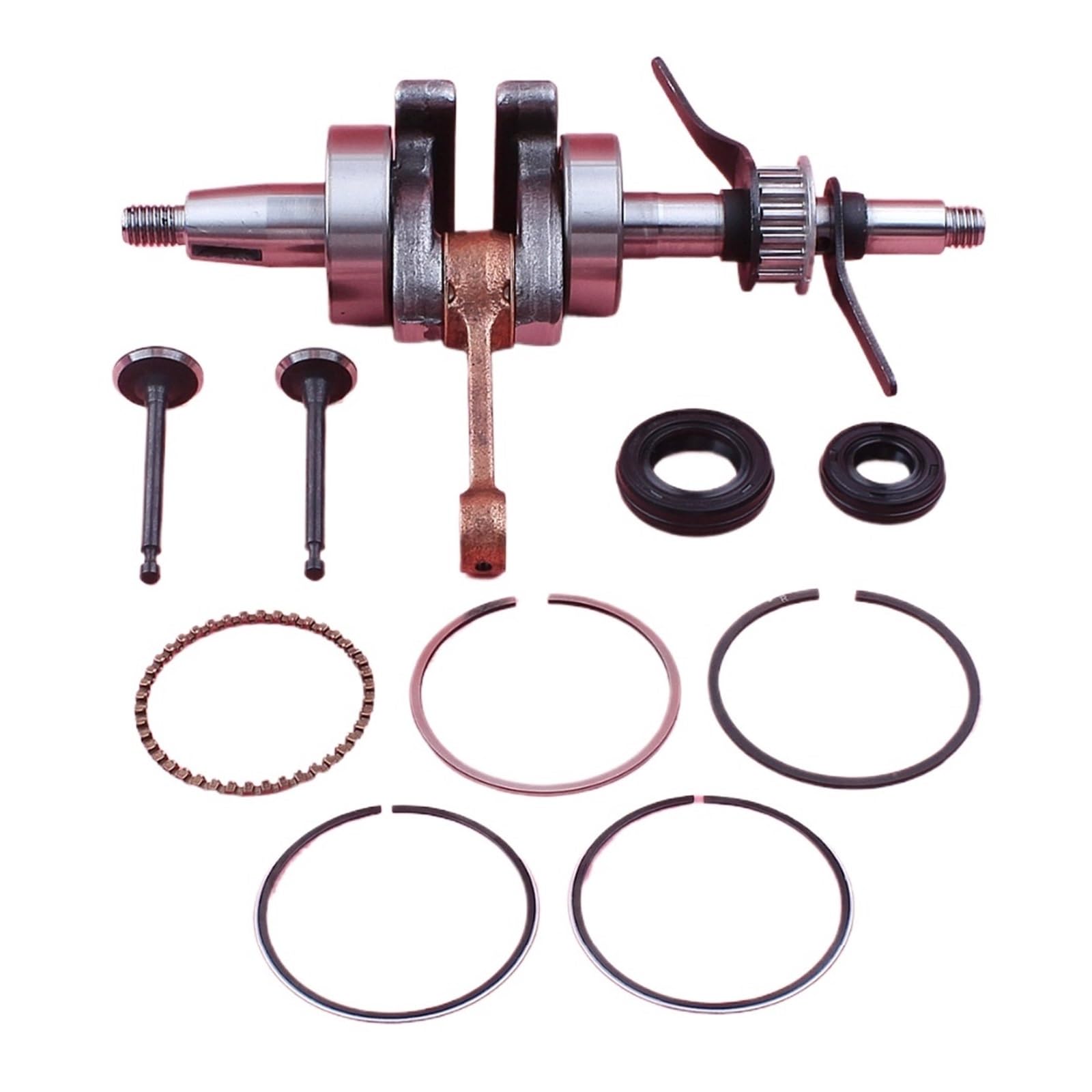 Kit de Juntas de pistón y válvula de Sello de Aceite del cigüeñal for Motor pequeño de cortacésped GX35 de 35 CC y GX 35