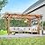 KEIKI 12 x 10 FT Outdoor Wood Pergola, Wooden Grape Trellis for Climbing Plant Support, Garden, Patio, Backyard, Deck, Brown