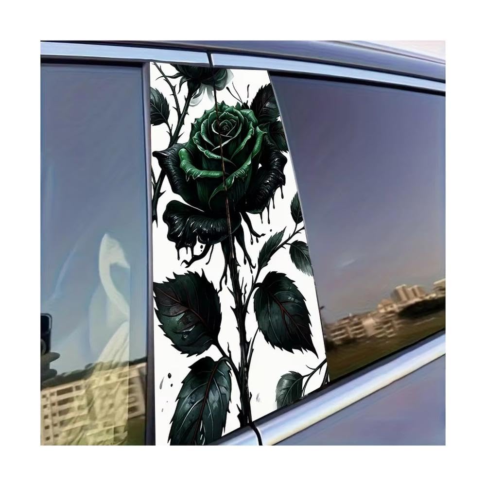 Film protection brillant polyéthylène vert foncé rose pour poteau de porte voiture x2