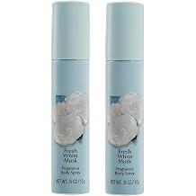 Body Spray of Signature Fresh White Musk Unisex, 0.5 Fl Oz Pack of 2 Long-Lasting